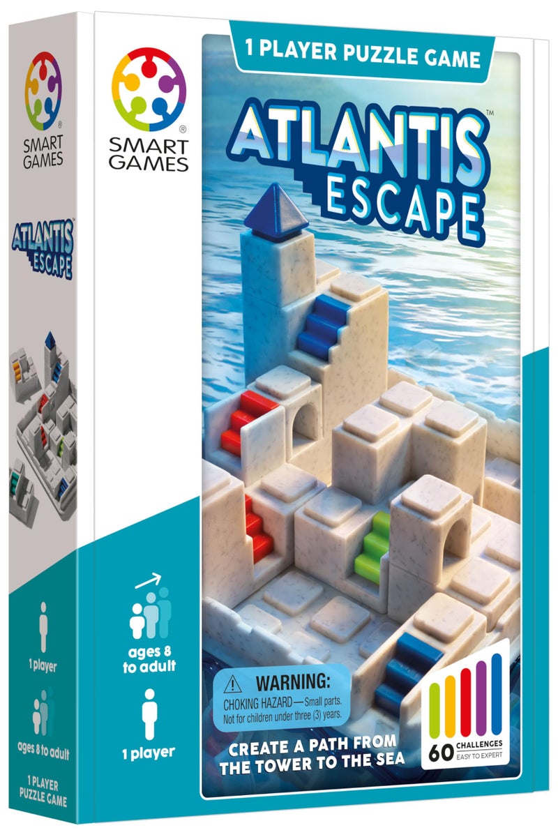 SmartGames Atlantis Escape Compact Logic Game with 60 Challenges for Ages 8+ - Image 3